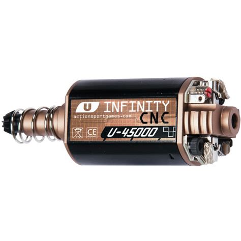 asg infinity ultimate series cnc machined 45000 rpm motor long|ASG Infinity CNC Custom Airsoft AEG Motor (Type: Long Axle / .